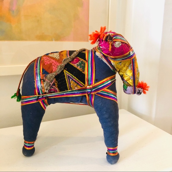 Vintage handmade Indian Rajasthani elephant
